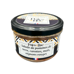 SALADE DE PDT CAROTTES MAÏS OIGNONS ROUGES